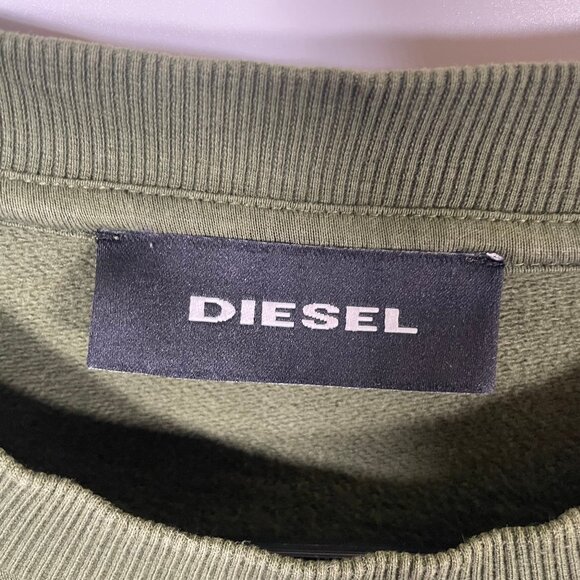 Diesel Pullover Crewneck Mens Large Sweatshirt Green Denim Division - Picture 3 of 8